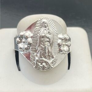 Size 10 Mexican silver Guadalupe ring